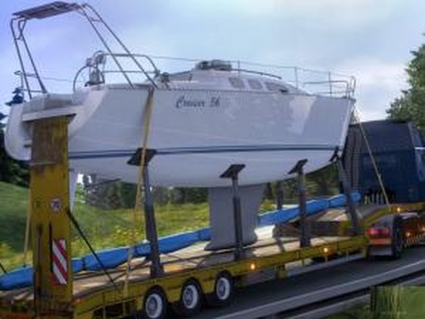 Animated default SCS Overweight Trailerверсия 2.1 для Euro Truck Simulator 2 (v1.30.x)