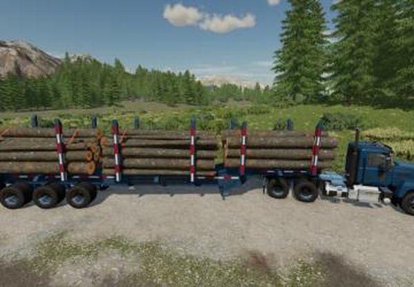 Hallbilt MFG Tri Axle Log Trailerверсия 1.0.0.0 для Farming Simulator 2022
