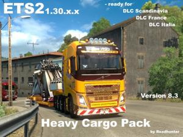 Heavy Cargo Packверсия 8.3 для Euro Truck Simulator 2 (v1.30.x)