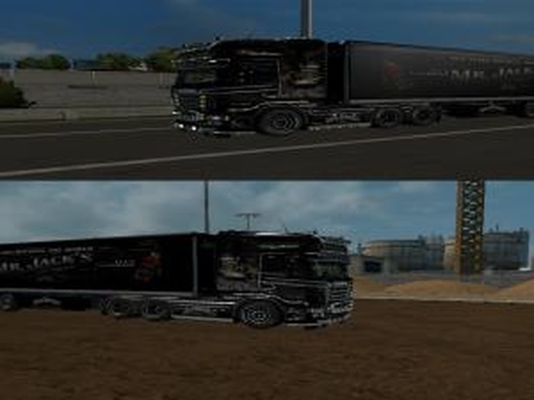 Jack Daniels Combo Skin Pack for Scania RS RJLv5.5 для Euro Truck Simulator 2 (v1.30.x)