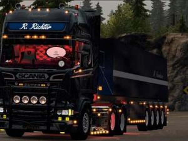 Пак самосвалов «Tiptrailer»версия 1.0 для Euro Truck Simulator 2 (v1.28.x, 1.30.x)