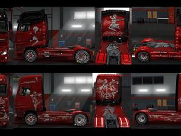 Скин «Lezginka» для Merсedes Actros MP4версия 2.0 для Euro Truck Simulator 2 (v1.28.x, 1.30.x)