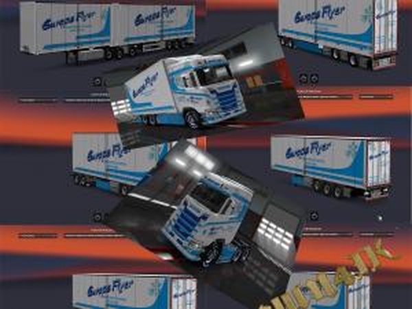 Scania S 2016 Europe Flyer Skin-Packверсия 1.0 для Euro Truck Simulator 2 (v1.28.x, 1.30.x)