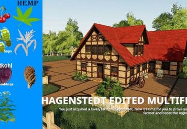 Карта «Hagenstedt Edited MultiFruit»версия 1.2.7 для Farming Simulator 2019 (v1.4)
