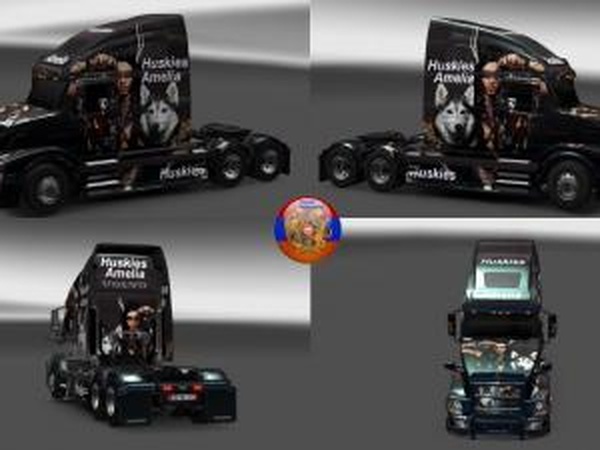 Skin Huskies Amelia for Volvo VNL670версия 1.0 для Euro Truck Simulator 2 (v1.28.x, 1.30.x)