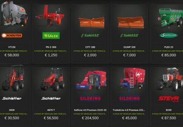 Vehicles and Tools Pack R-Tверсия 1.0.1.1 для Farming Simulator 2025