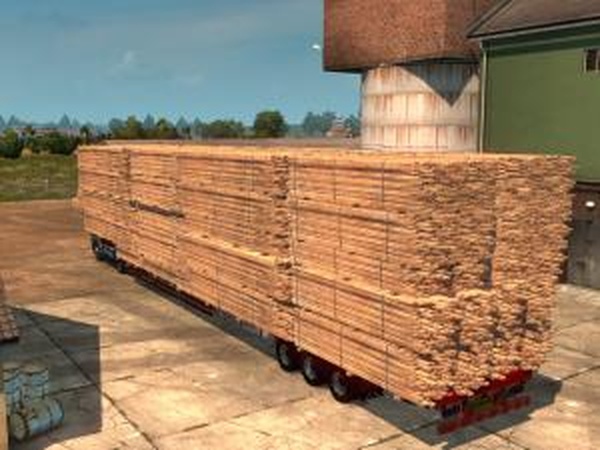 17.5M Flatbed Trailer wood transportationv1.0 для Euro Truck Simulator 2 (v1.4, - 1.31.x)