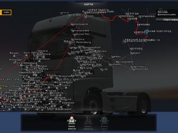 Соединения паромами RusMap 1.8 и Просторы 5.2v1.0 для Euro Truck Simulator 2 (v1.30.х)