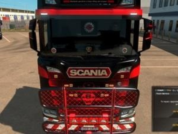V8K Blaine Bullbar Paintable for Scania S&R 2016v2.0 для Euro Truck Simulator 2 (v1.30.x, 1.31.x)