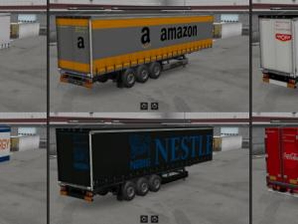 Пак прицепов «Trailer Pack FR»версия 1.0 для Euro Truck Simulator 2 (v1.28.x, 1.30.x)