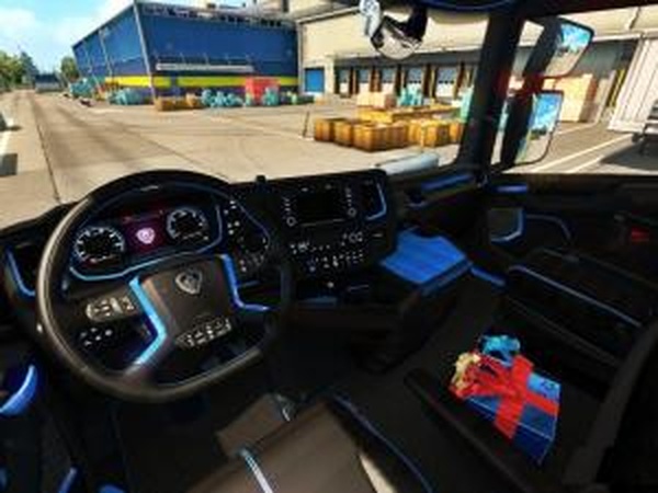 Scania S Black and Blue Line Interiorверсия 1.0 для Euro Truck Simulator 2 (v1.28.x, - 1.31.x)