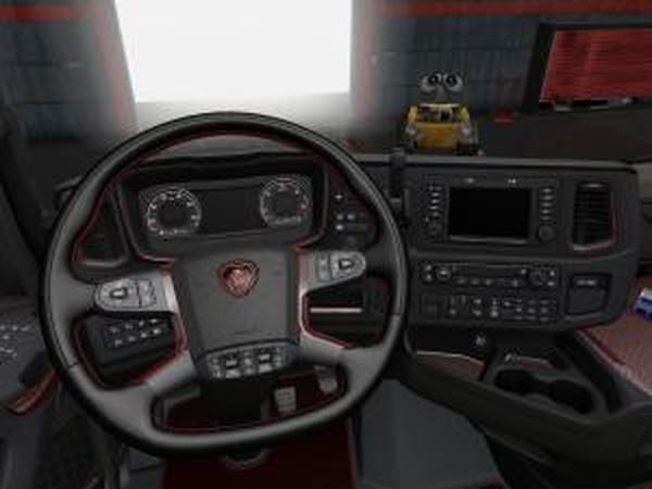 Scania R & S 2016 Interior Red Velvetv1.0 для Euro Truck Simulator 2 (v1.30.x)