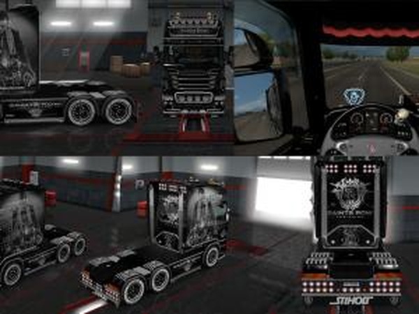 Скин пак Saints Row для Scania RS RJLверсия 2.0 для Euro Truck Simulator 2 (v1.30.x)