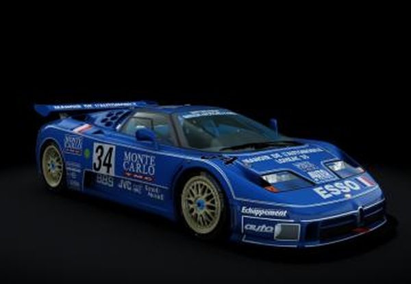 Bugatti EB110 SS(LeMans) GT1 (1994)версия 1.2 для Assetto Corsa