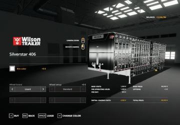 Wilson Trailers Silverstar 406версия 1.0.0.0 для Farming Simulator 2019 (v1.3.х)