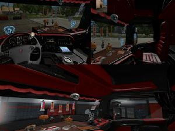 Скин пак феррари для Scania RS & T by RJLv2.0 для Euro Truck Simulator 2 (v1.28.x, 1.30.x)