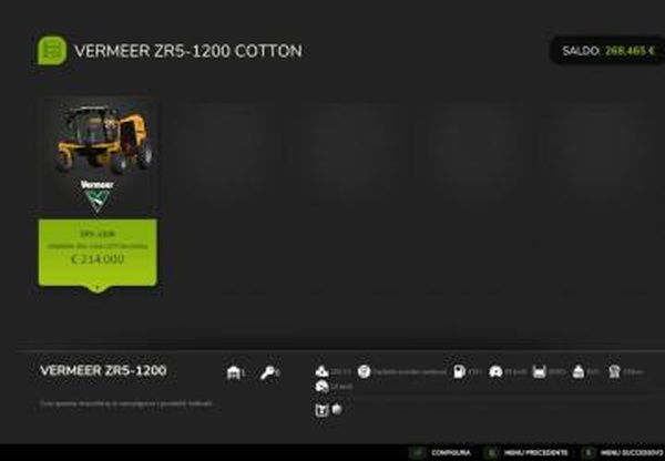 Vermeer ZR5-1200 Cottonверсия 1.0.0.0 для Farming Simulator 2025