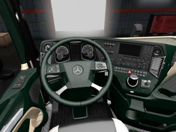 Интерьер для Mercedes-Benz New Actrosверсия 1.0 для Euro Truck Simulator 2 (v1.28.x, 1.30.x)