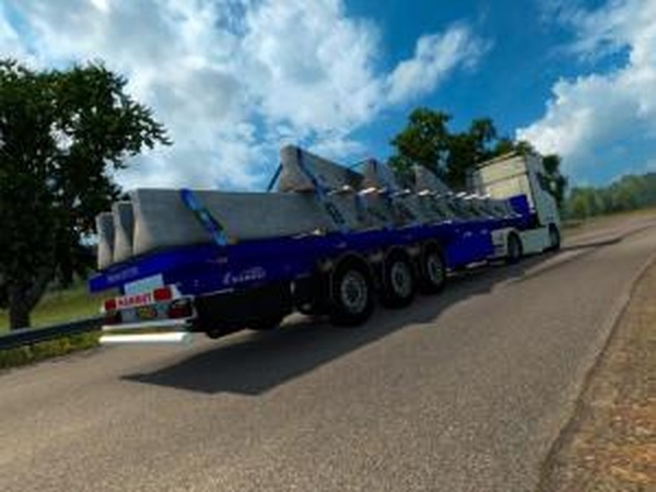 Автономный прицеп «Mammut Kafi Trailer(Blue)»v1.0 для Euro Truck Simulator 2 (v1.30.x)