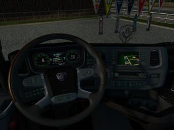 Зелёная подсветка приборной панели для Scania R&S 2016v1.0 для Euro Truck Simulator 2 (v1.30.x)