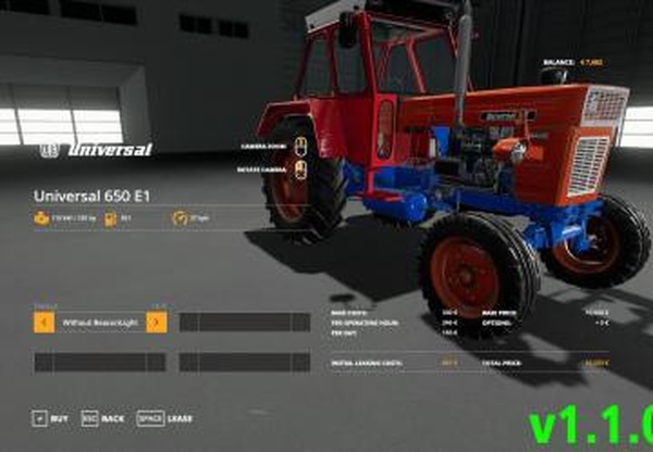 UNIVERSAL 650 E1версия 1.1 для Farming Simulator 2019 (v1.3.0.1)