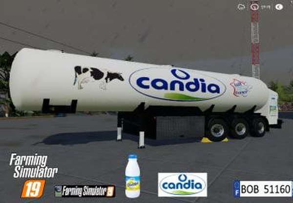 Trailer Milk Candiaверсия 1.0.0.0 для Farming Simulator 2019 (v1.3.х)
