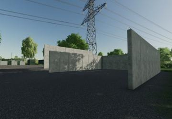 Concrete Walls (Prefab*)версия 1.0.0.0 для Farming Simulator 2022