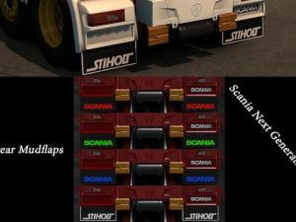 Rear Mudflaps Scania Next Genверсия 1.0 для Euro Truck Simulator 2 (v1.30.x)