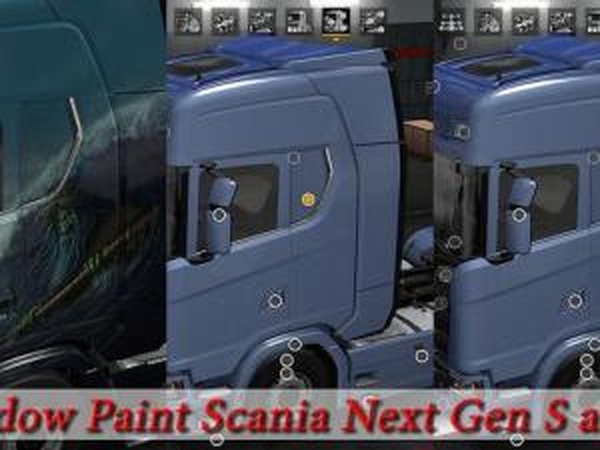 Window paint Scania Next Gen R&Sверсия 1.0 для Euro Truck Simulator 2 (v1.30.x)