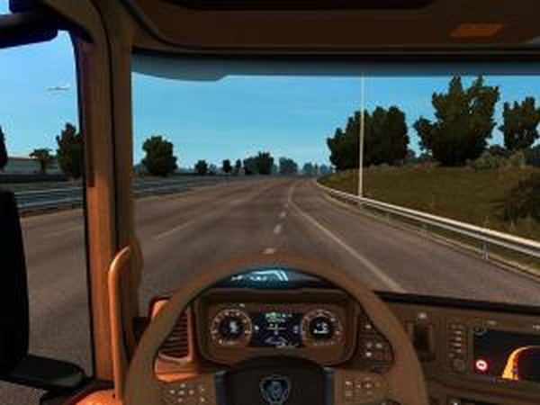 Интерьер для Scania R и S (Brown)версия 1.0 для Euro Truck Simulator 2 (v1.30.x)