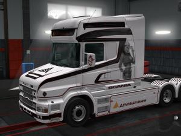 Скин «Деловые линии» для Scania 4-Series RJLv1.0 для Euro Truck Simulator 2 (v1.28.x)