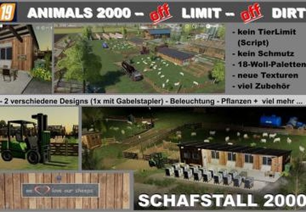 SHEEP STABLE 2000версия 1.3 для Farming Simulator 2019 (v1.3.0.1)