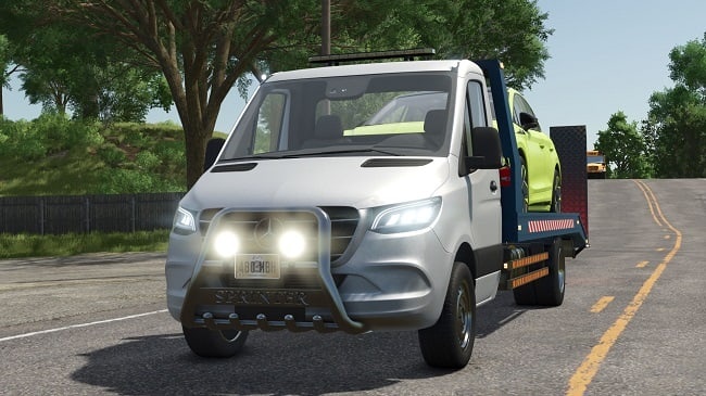 Мод Mercedes-Benz Sprinter W910 Tow Truck FS25 v1.0.0.0 (1.16.x) ДЛЯ FARMING SIMULATOR 2025