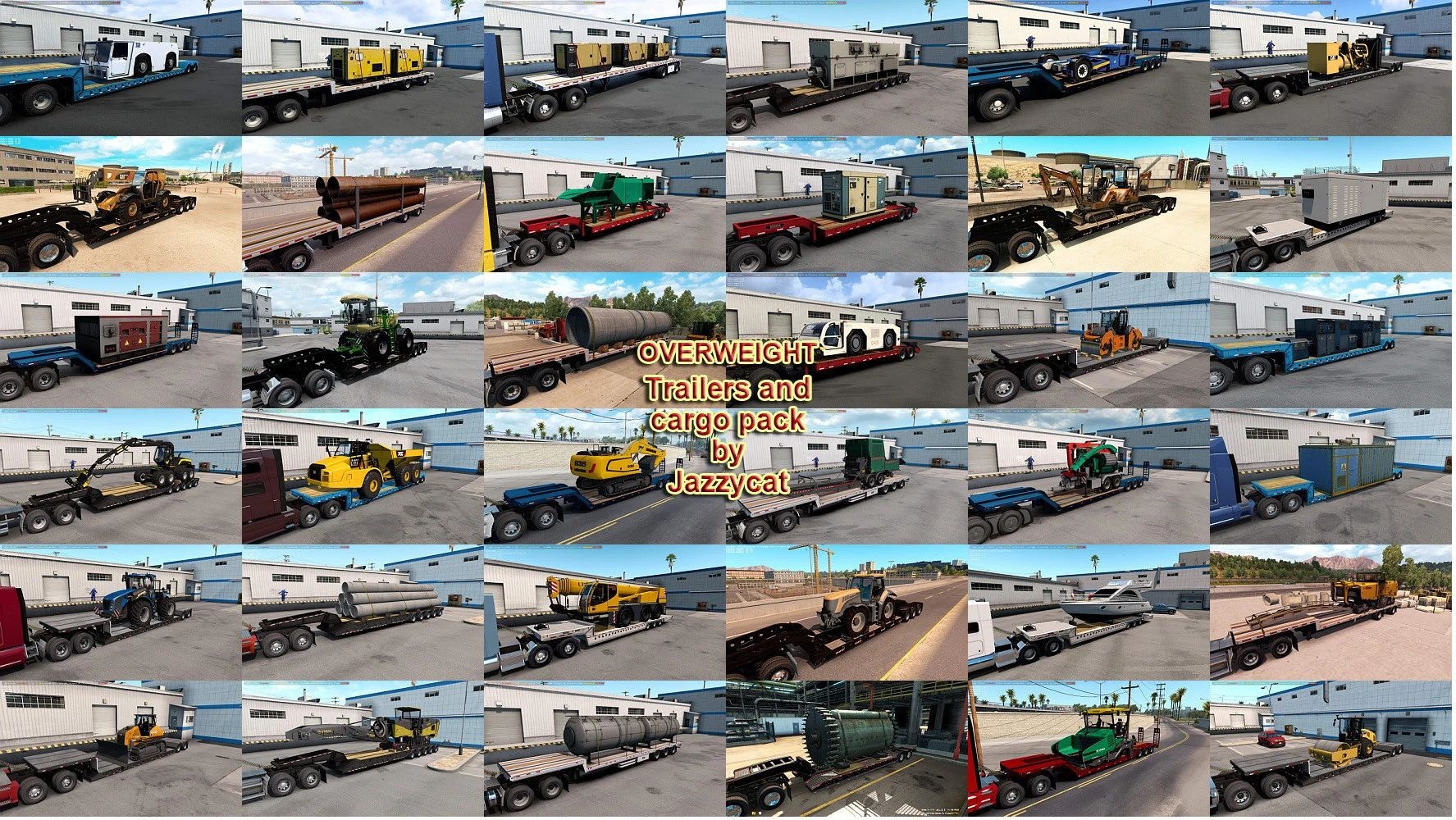 МОД Overweight Trailers and Cargo Pack v6.2.1 ДЛЯ AMERICAN TRUCK SIMULATOR