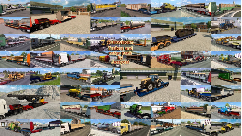 МОД Overweight Trailers and Cargo Pack v11.10.1 ДЛЯ EURO TRUCK SIMULATOR 2