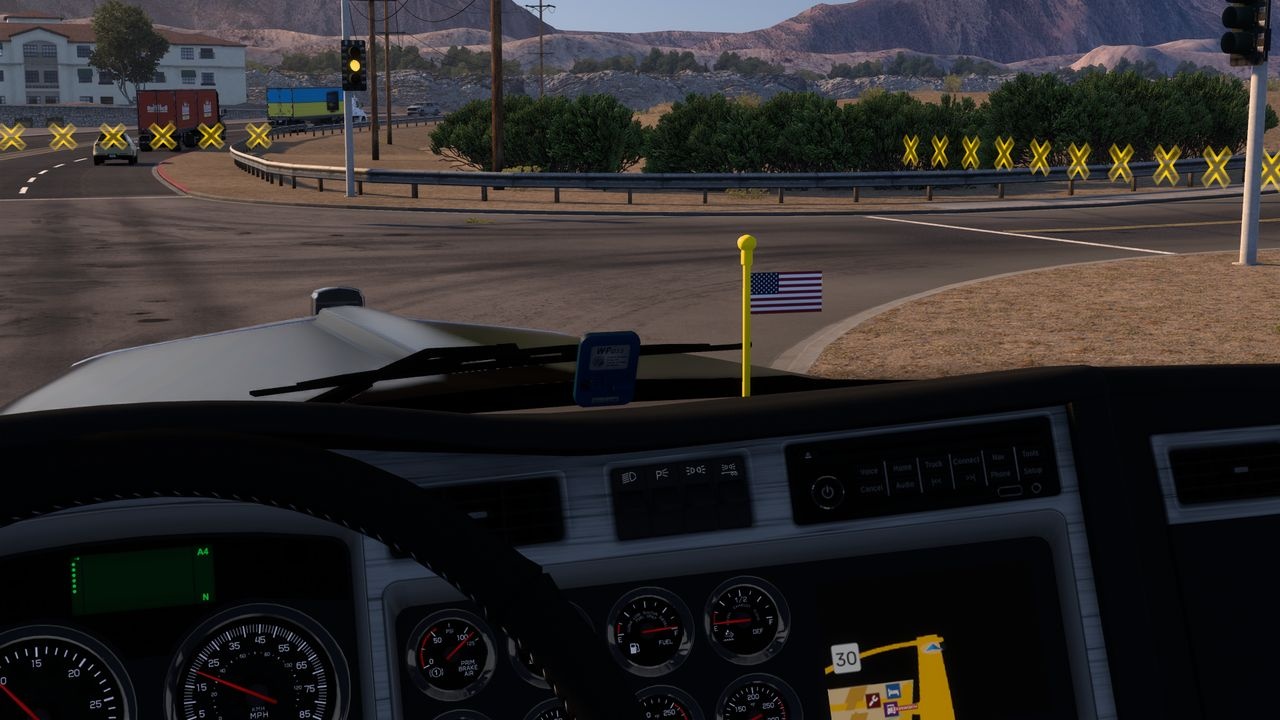 МОД USA Dashboard Flag v1.0 ДЛЯ AMERICAN TRUCK SIMULATOR