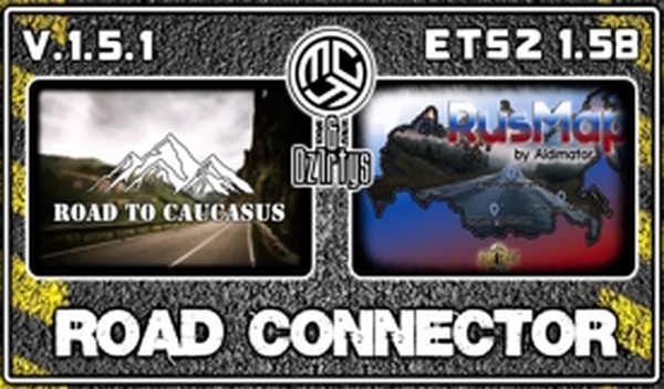 МОД Road to Caucasus + RusMap [Aldimator] RC v.1.5.1 ДЛЯ EURO TRUCK SIMULATOR 2