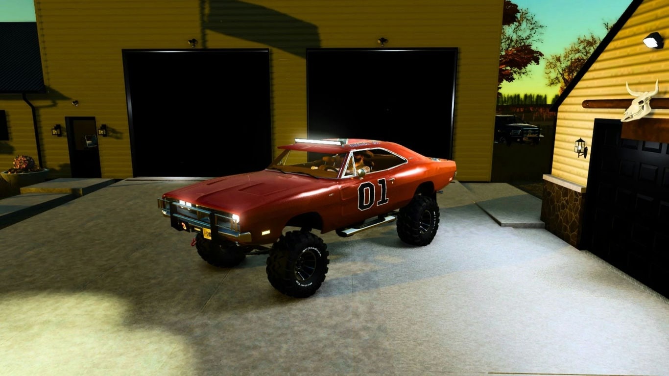 МОД Dodge Charger Custom 4x4 1968 FS25 v1.0.0.1 (1.16.x) ДЛЯ FARMING SIMULATOR 2025