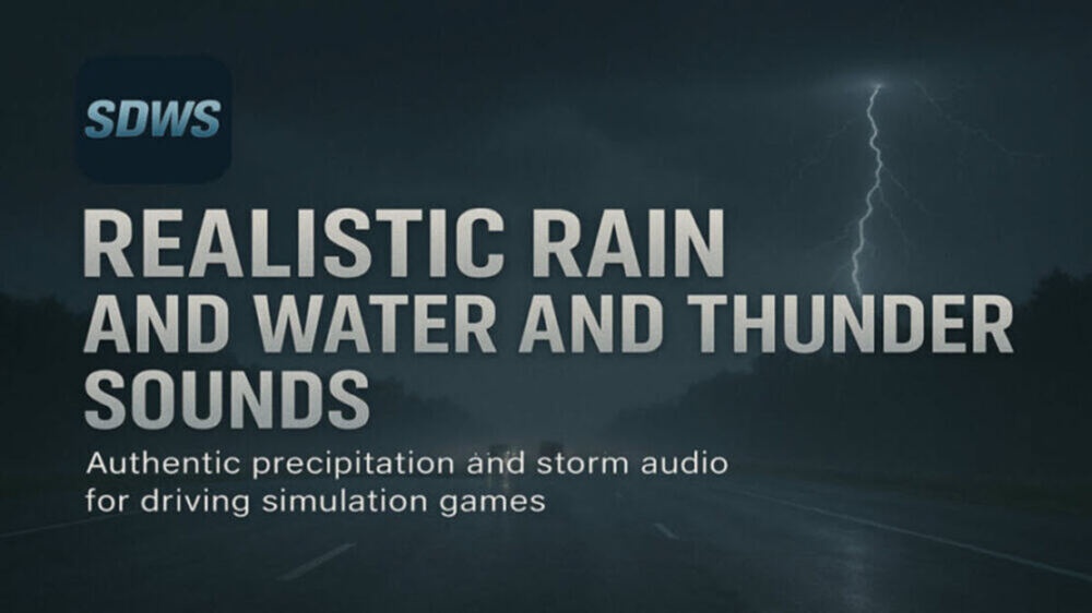 МОД Realistic Rain & Water & Thunder Sounds v10.0 ДЛЯ EURO TRUCK SIMULATOR 2