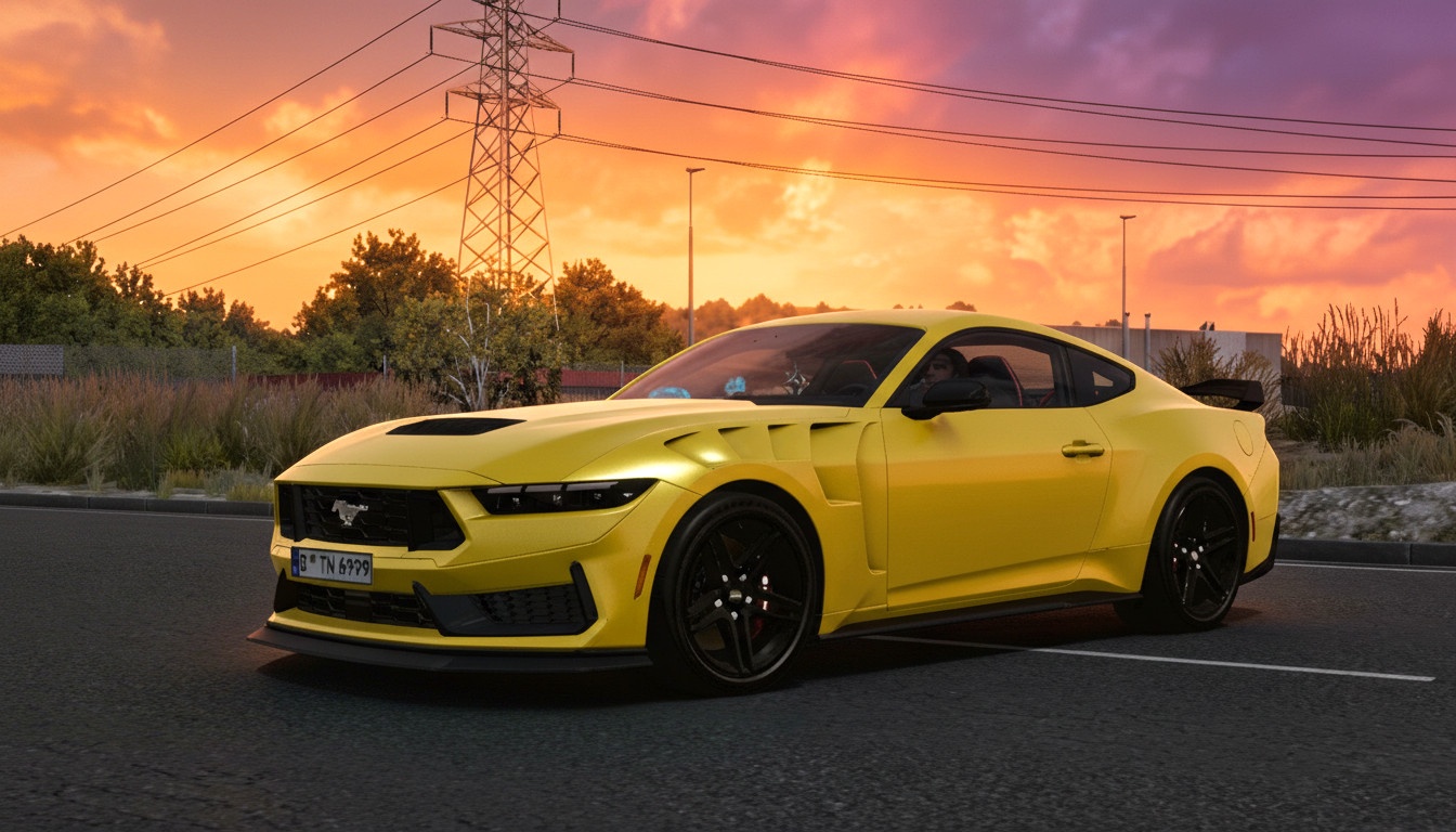МОД Ford Mustang 2025 v1.2 ДЛЯ EURO TRUCK SIMULATOR 2