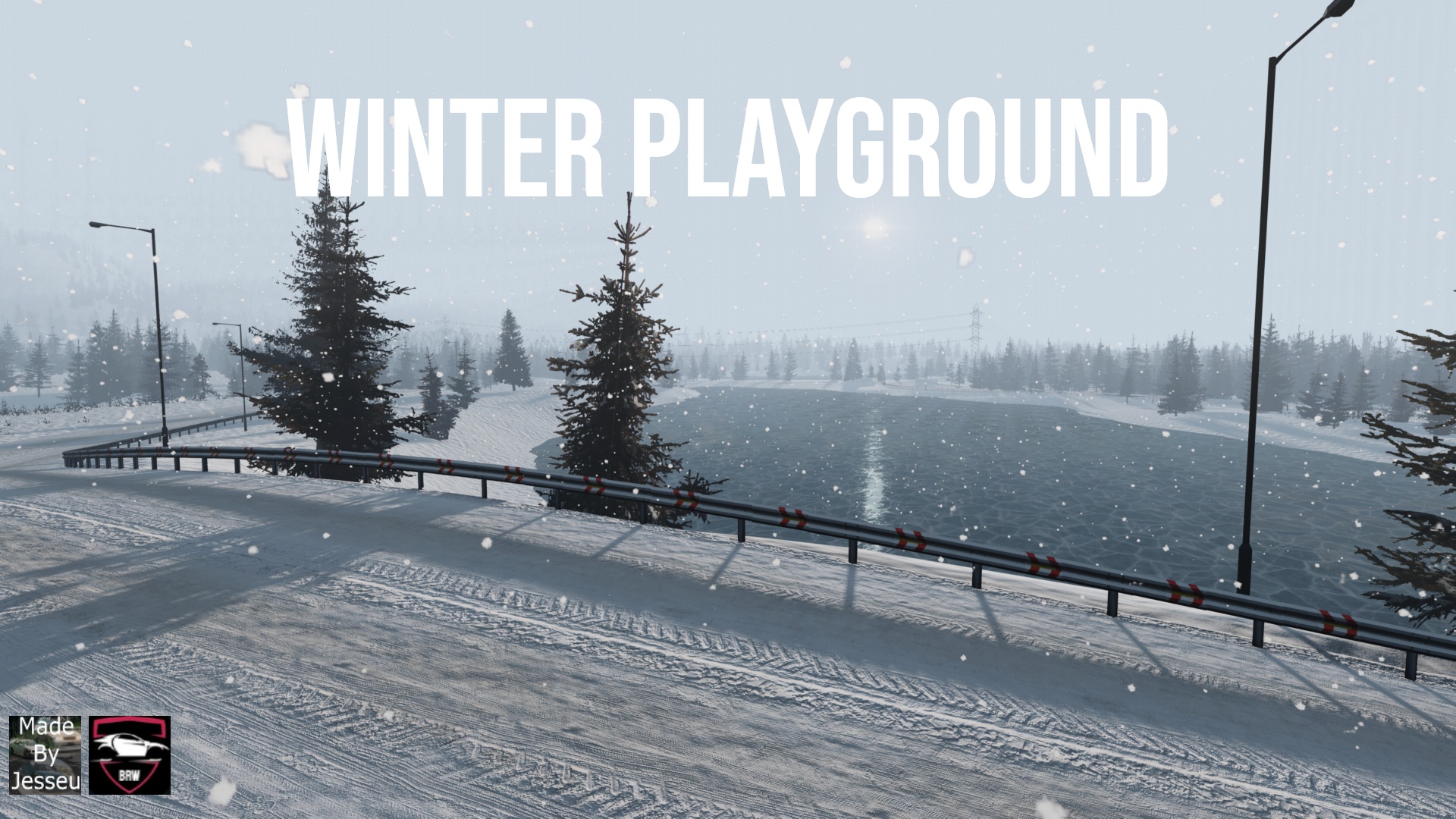 Мод Карта Winter Playground v1.0 release (0.38.x) ДЛЯ BEAMNG.DRIVE