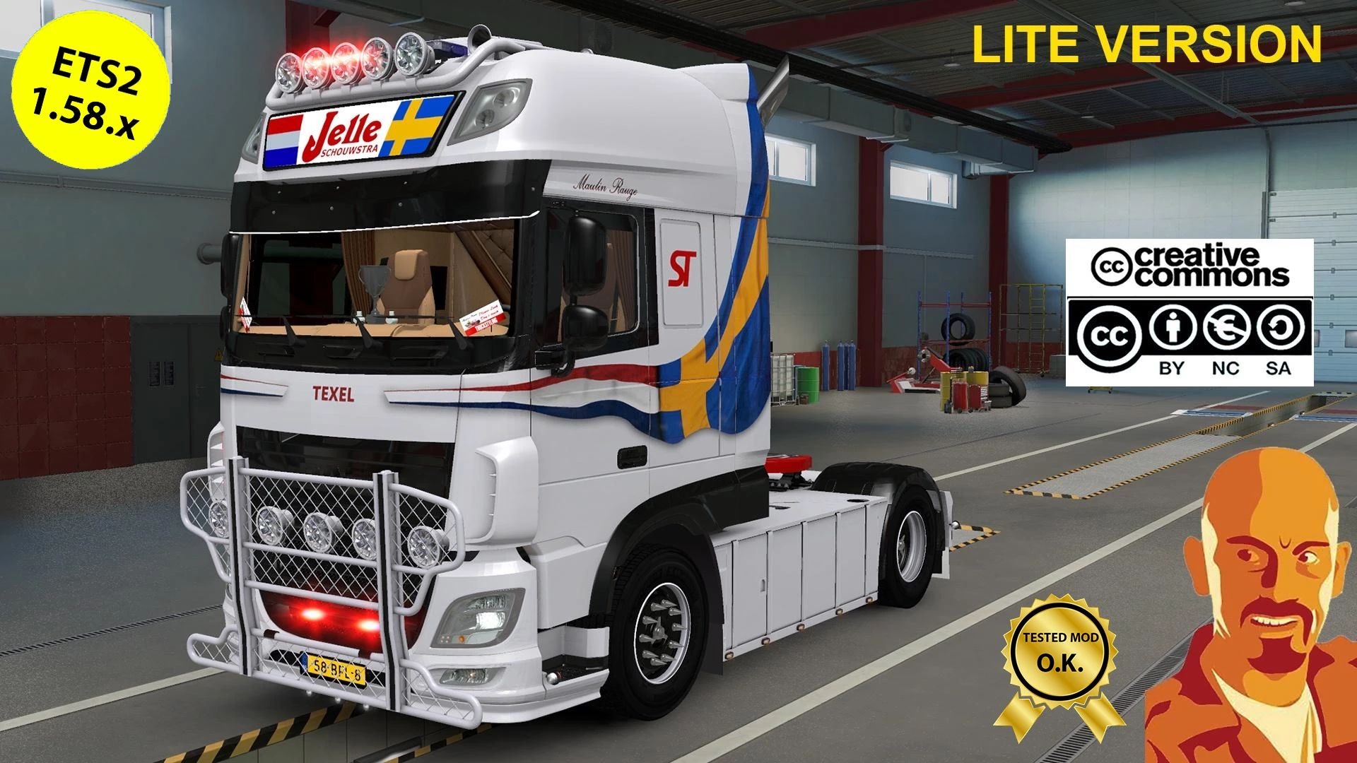 МОД DAF XF Moulin Rouge Schowstra v1.58 ДЛЯ EURO TRUCK SIMULATOR 2