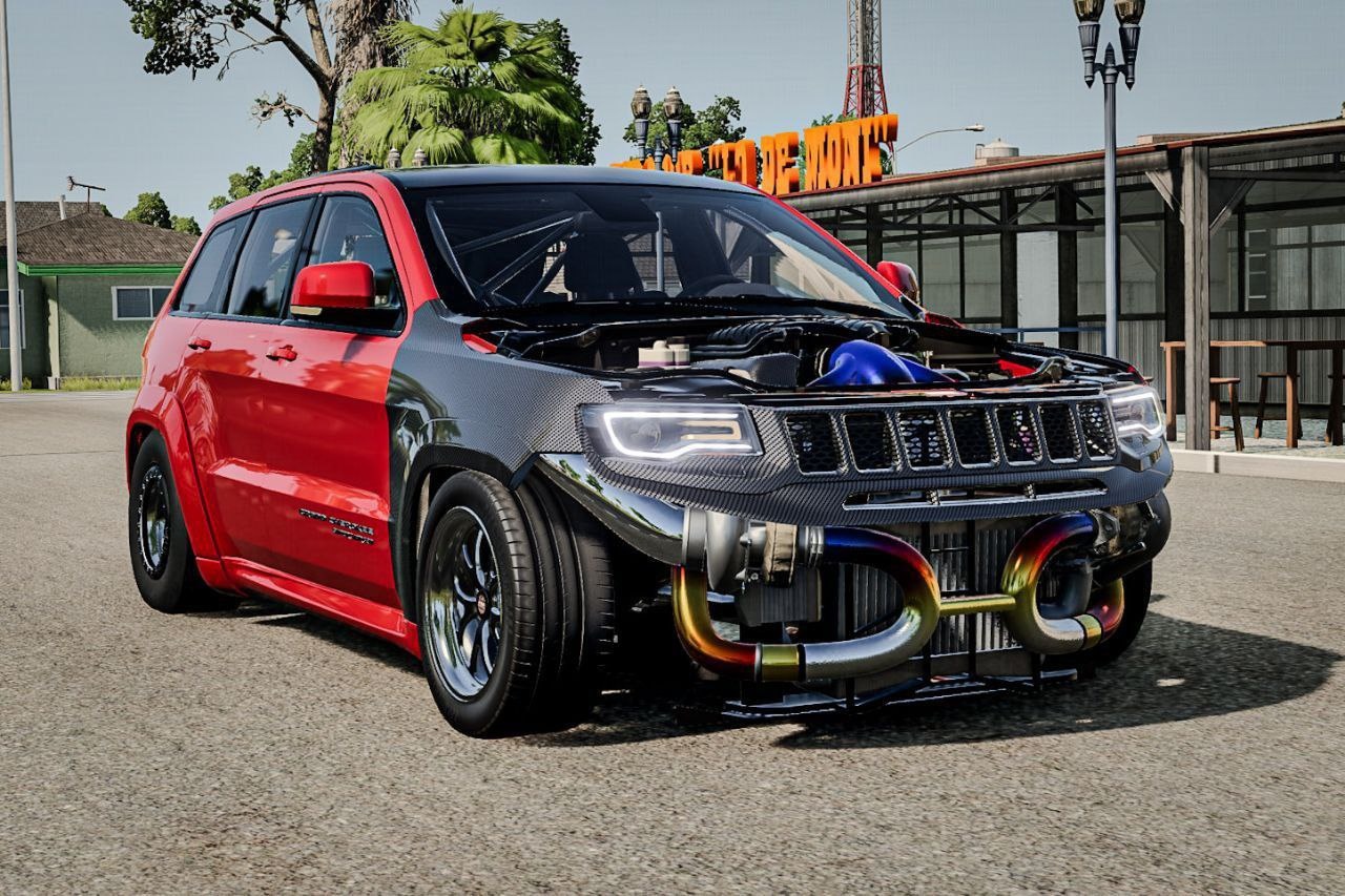 Мод Jeep Grand Cherokee Trackhawk Crazy v2.0 (0.38.x) ДЛЯ BEAMNG.DRIVE