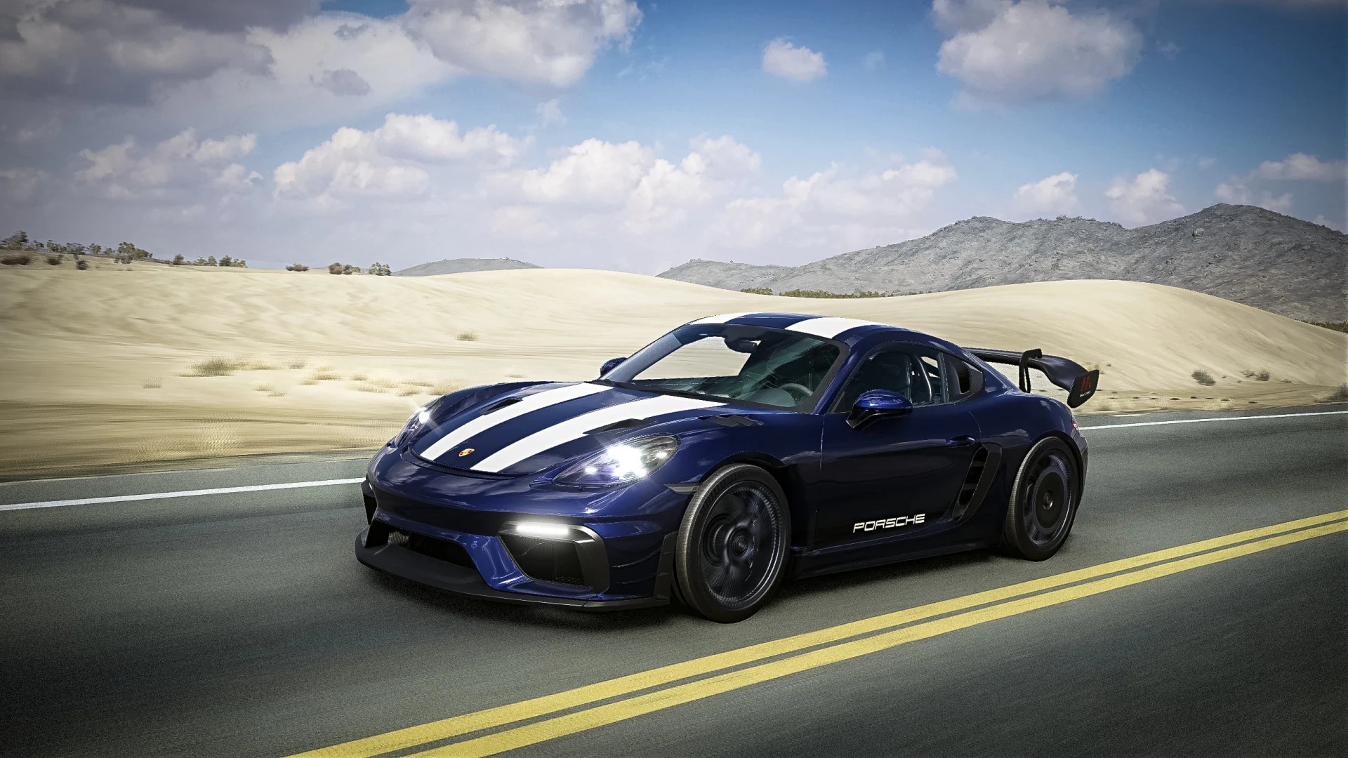 Мод Porsche Cayman 2017-2025 v2.1 (0.38.x) ДЛЯ BEAMNG.DRIVE