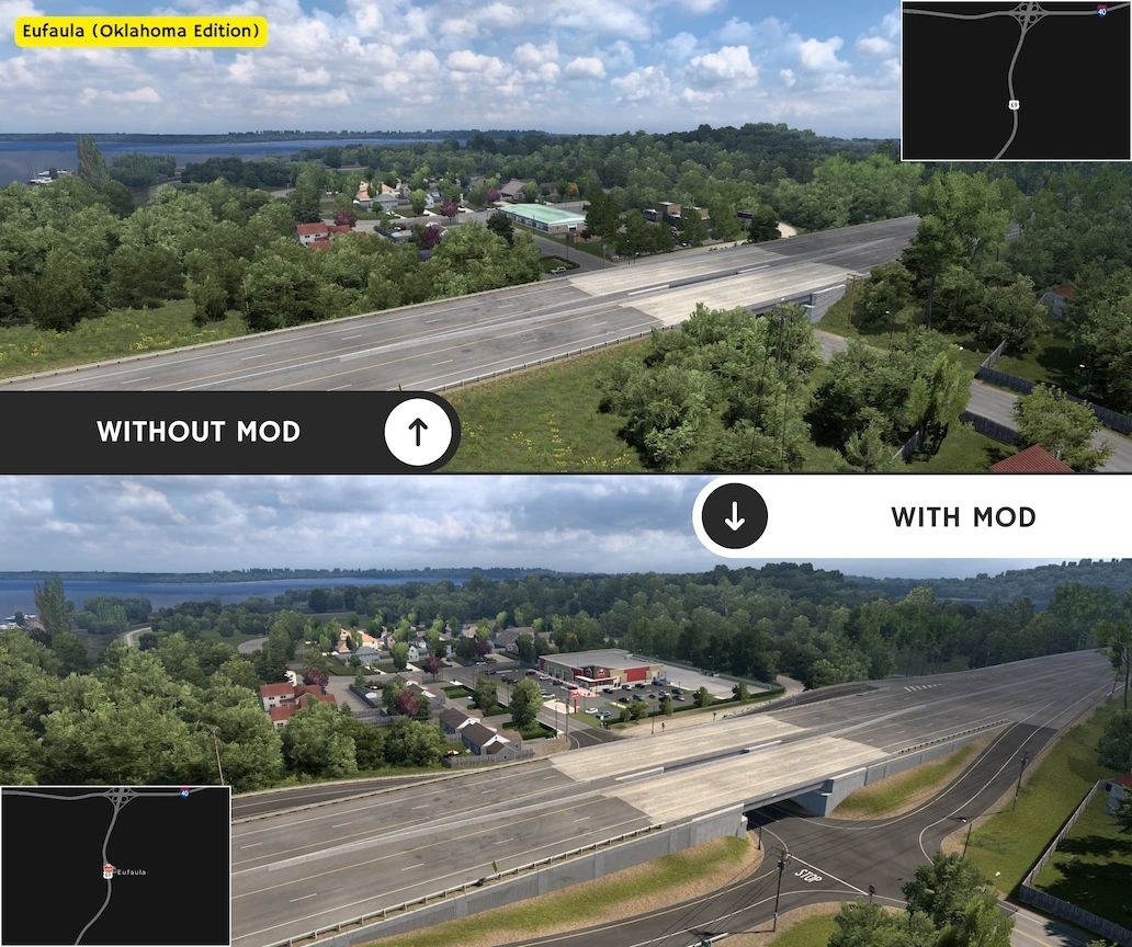 МОД More American Cities (Oklahoma) v1.6 ДЛЯ AMERICAN TRUCK SIMULATOR