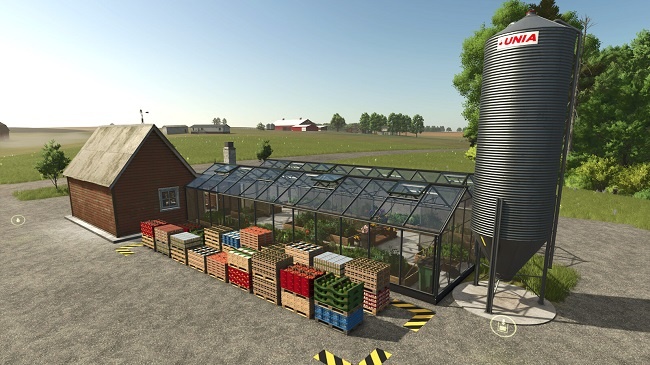 МОД Greenhouse With Canned Packaged Foods Production FS25 v1.0.0.0 (1.16.x) ДЛЯ FARMING SIMULATOR 2025