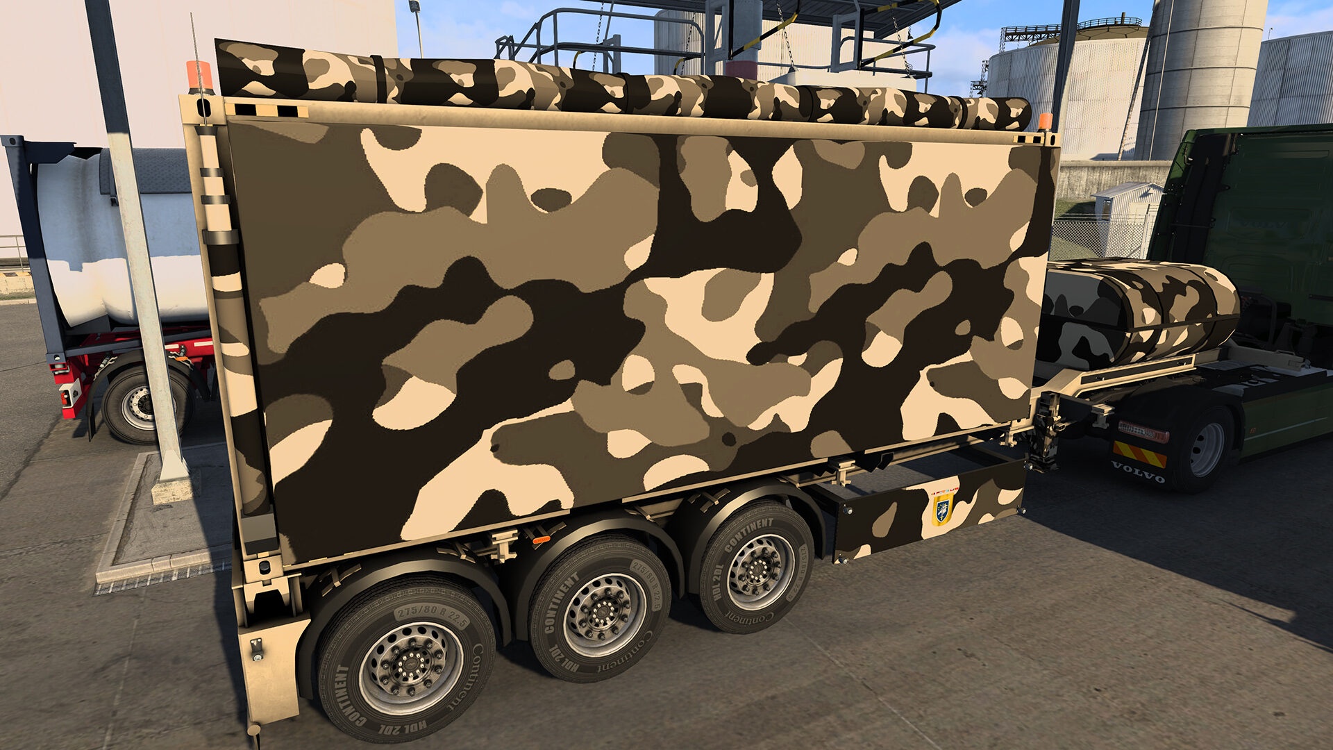 МОД Gooseneck 20ft Military Trailer v1.58 ДЛЯ EURO TRUCK SIMULATOR 2