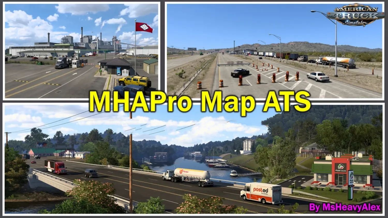 МОД MHAPro Map v1.58 ДЛЯ AMERICAN TRUCK SIMULATOR