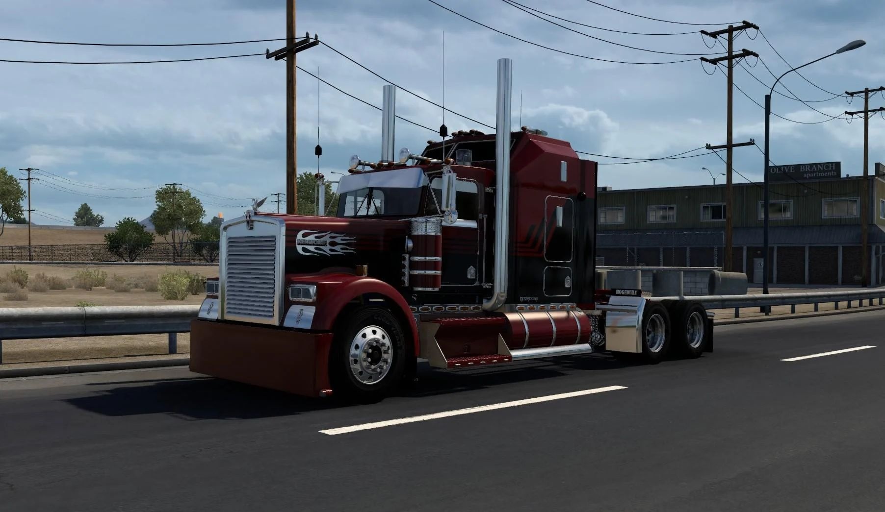 МОД Kenworth W900 L/B Custom v1.9 ДЛЯ AMERICAN TRUCK SIMULATOR