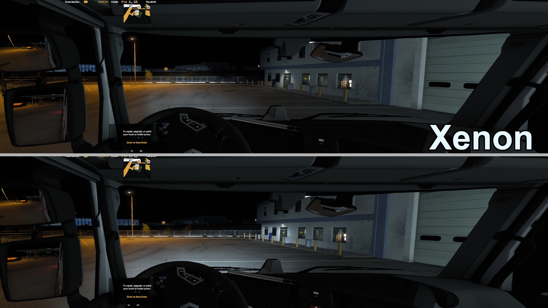 Euro Truck Simulator 2 "Светодиодные и ксеноновые фары для грузовиков" [v2247]